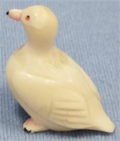 Small ivory carving of a bird, 1.5" tall