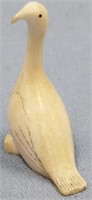 Vintage ivory carving of a bird, 2" tall