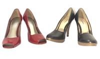 Nine West Red Heels & Xappeal Brown Heels Size 8.5