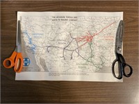 Santa Fe railway maps scissors not included