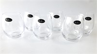 6 Luigi Bormioli Crystal Wine Glasses