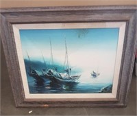 Vintage signed oil/canvas, ca. 1960s