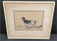 Vintage Edith Derry Willson dog painting