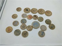 Bag of vintage wooden Nickels