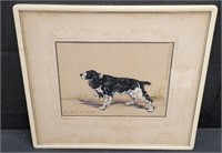 Vintage Edith Derry Willson dog painting