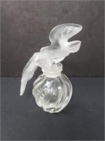 Lalique perfume bottle, approx 4" tall