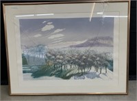 Ruson Graeme engraving, "Mulberry Grove"