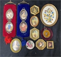 Box of vintage French/Italian miniature pictures