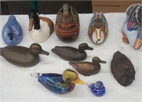 4 - Vintage Hand Painted Ducks / 3 - Brass / 1-