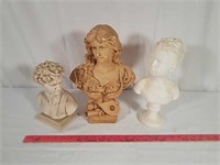 Neoclassical style statues, busts.