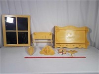 "Yellow is the theme" decorative wall items.