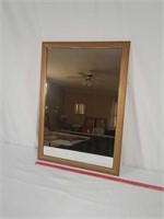 Painted gold  wood framed mirror.