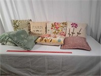 Colorful decorative pillows.