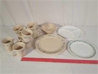 A variety of Corelle dishes.