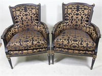 PAIR OF CONTEMPORARY BLACK ARMCHAIRS