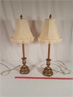 A pair of matching lamps.