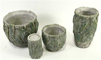 MIXED LOT OF FOUR CERAMIC CACTUS BOWLS AND VASE