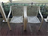 A pair of Jordan patio chairs.