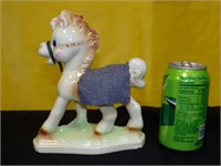 Porcelin Pony with felt Blanket