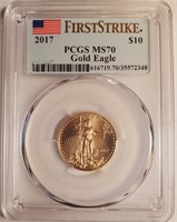 GOLD 2017 FIRST STRIKE AMERICAN EAGLE $10 DOLLA(A)