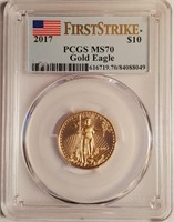 GOLD 2017 $10 DOLLAR AMERICAN EAGLE MS70 (B)