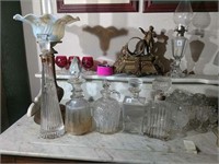 5 Decanters - 19th C, EAPG & Vintage