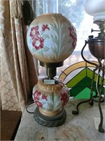 Vintage Cosmos Hand Decorated Lamp