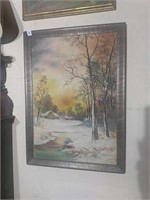 Robert Powers Framed Oil On Canvas