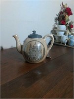 19th C English Lusterware Teapot