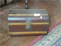 Small Metal Antique Carriage Trunk