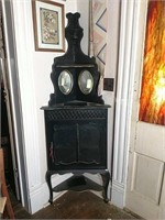 Ebonized Art Nouveau Corner Cabinet