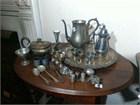 Group Silverplate Flatware & Serving Items