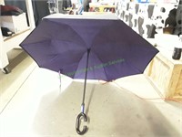 Purple & Black Inverted Umbrella