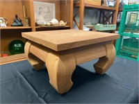 Solid Teak Square Chow style display table made