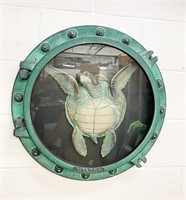 Wyland Turtle porthole shadowbox art Limited