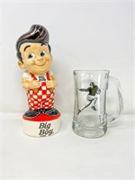 Bobs Big boy and glass football mugs