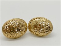 14k Ming's style (not signed) cut out oval