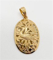 14k Ming's style (not signed) cut out pendant