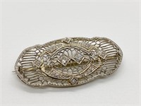14k Vintage Art Deco brooch-pin