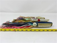 Three Fishing Lures with skirts