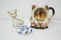 Ceramic/porcelain lot including sasparilla dog