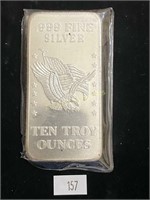 10 Troy Ounce, .999 Silver Bar