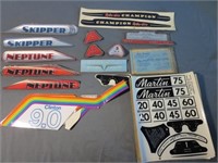 Vintage Boat Motor Decals