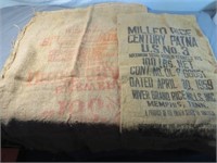 (2) Burlap Bags with Advertising