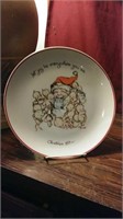 Vintage 1973 Kewpie Christmas collector plate.