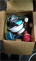Misc. Lot of plastic ware dishes and utensils. I