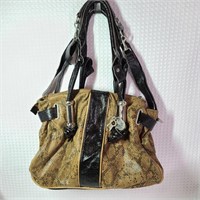 Large Rampage Faux Snakeskin Print Handbag