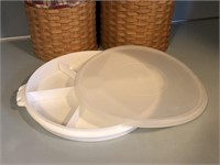 Tupperware 6 Section Flat Relish Tray