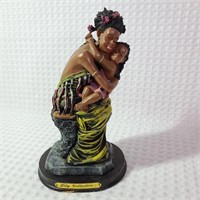 Woman Hugging Daughter Figurine