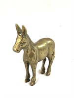 Petite Brass Donkey Figurine